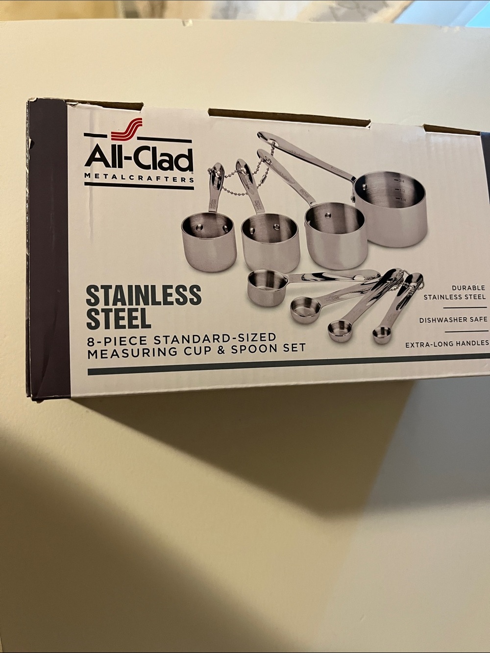 All-Clad Stainless Steel 8-Piece Measuring Cup & Spoon Set - NIB